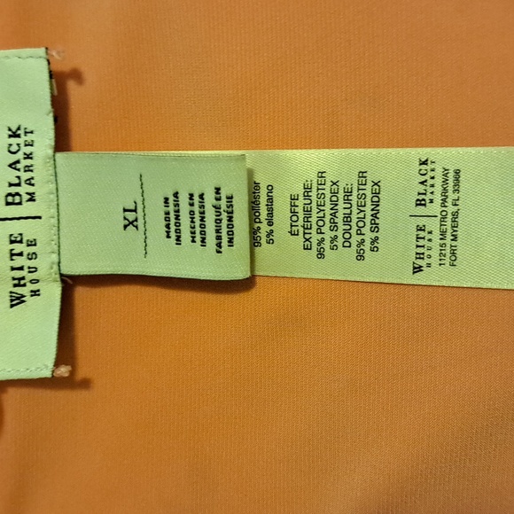 White House Black Market Reversible Floral/Orange Sleeveless Top XL Worn twice. - Picture 5 of 13